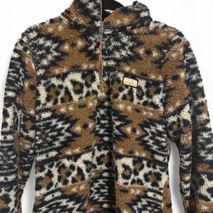 Simply Southern Sherpa Jacket in Black, Brown, and Cream